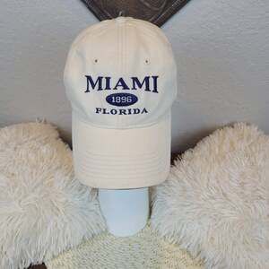 Miami Florida Retro Distressed Baseball Hat